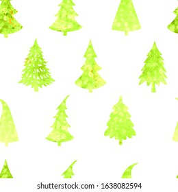 Vector seamless background with fur-tree. Can be used for wallpaper, pattern fills, web page, surface textures, textile print, wrapping paper