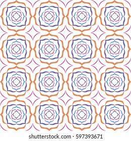 Vector seamless background. Geometric ornament pattern with repeating elements. 