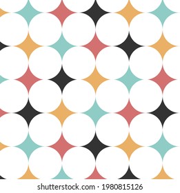 Vector seamless background with geometric shapes. Can be used for wallpapers, patterns, web pages, surface textures, textile printing, wrapping paper.