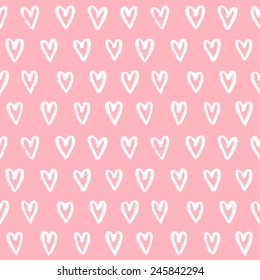 Vector seamless background of graphic hearts pattern for greeting or invitation cards, surface textures, gift paper. Holidays design for weddings, birthdays, Valentine's Day, Mother's Day.