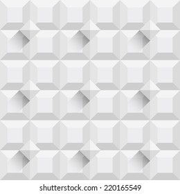 vector seamless background with gray thick square pyramid 3D with shadows. eps10