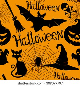 Vector seamless background. Halloween.
