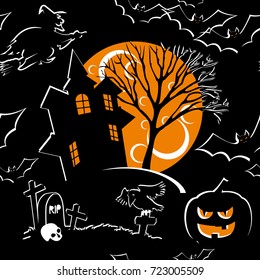  vector seamless background for halloween design