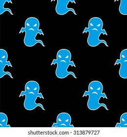 Vector seamless background Halloween Ghost