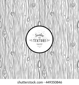 Vector seamless background. Hand drawing pattern imitating wooden texture.