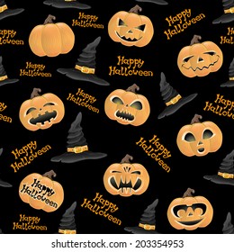 Vector seamless background. Happy Halloween.