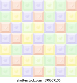 Vector seamless background with hearts