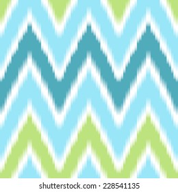 Vector seamless background of ikat pattern. Ethnic texture