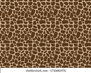 Vector seamless background illustration inspired by animal and nature design pattern of wild African giraffe skin print