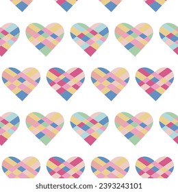 Vector Seamless fondo para la ilustración vectorial para el día de San Valentín en estilo de los 80 del retro 70. lindo estúpido.