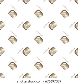 Vector seamless background image colorful tea time sweet dessert chocolate marble cake