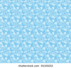 vector seamless background with images of glasses