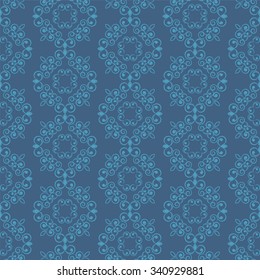Vector seamless background India / India Beautiful floral pattern in vintage style / Hand drawing ornamental India / India Traditional colors