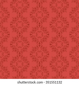 Vector seamless background India / India Beautiful floral pattern in vintage style / Hand drawing ornamental India / India Traditional colors
