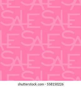 Vector seamless background with an inscription sale.