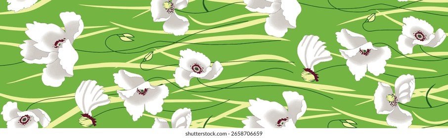 Vector de fondo sin fisuras. Flores de jazmín. Diseño para telas, textiles, papel, Fondo de pantalla, Web. Antiguas. Ornamento floral.