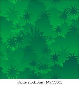 Vector seamless background jungle rainforest texture