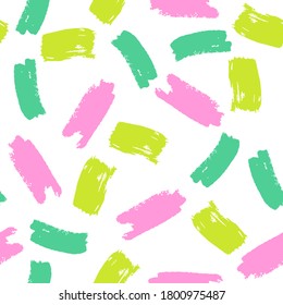 Vector seamless background with ksitya brush strokes. Art background. Vector illustration. Design for clothing, fabric, paper, print, web.