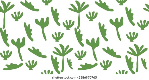 Vector seamless background. leaf pattern Seamless pattern hand-drawn with tropical leaves. floral seamless pattern with leaves The geometric pattern