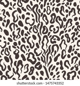 Vector seamless background with leopard spotty ornament, wallpaper, pattern  ideal for textile designs and textures