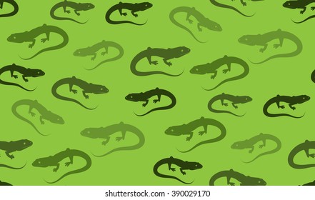 Vector seamless background of lizards. Chaotic lizard