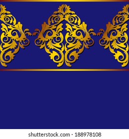 vector seamless background. magnificent damask pattern. greeting or invitation card