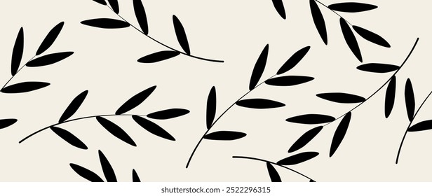 Vector seamless background. Minimalist autumn pattern. Modern print. Ideal for textile design, screensavers, covers, cards, invitations and posters.