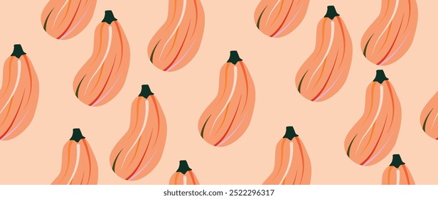 Fundo sem emenda do vetor. Padrão de outono minimalista. Impressão moderna. Ideal para design têxtil, protetores de tela, capas, cartões, convites e cartazes.