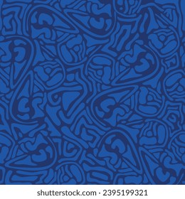 Vector seamless background. Minimalistic abstract floral pattern. Modern print in black color on a light background.