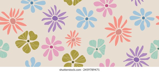 Vector de fondo sin fisuras. Patrón abstracto minimalista. Estampado de naturaleza moderna. Ideal para el diseño textil, protectores de pantalla, cubiertas, tarjetas, invitaciones y carteles.