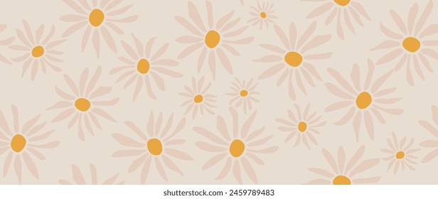 Vector seamless background. Minimalistic abstract pattern. Modern nature print. Ideal for textile design, screensavers, covers, cards, invitations and posters.