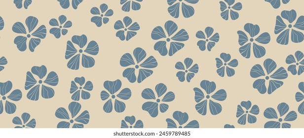 Vector seamless background. Minimalistic abstract pattern. Modern nature print. Ideal for textile design, screensavers, covers, cards, invitations and posters.