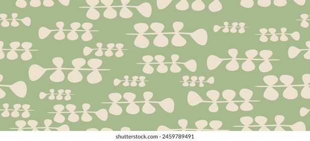 Vector de fondo sin fisuras. Patrón abstracto minimalista. Estampado de naturaleza moderna. Ideal para el diseño textil, protectores de pantalla, cubiertas, tarjetas, invitaciones y carteles.