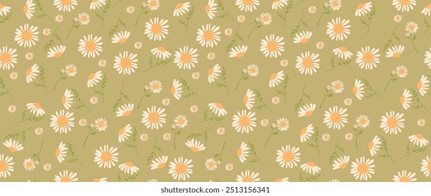 Vector seamless background. Minimalistic abstract floral pattern. Modern colorful print on a light background. Ideal for textile design, screensavers, covers, cards, invitations and posters.