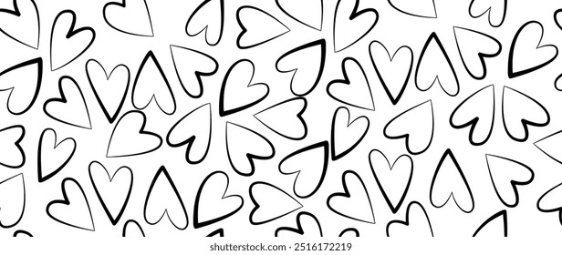 Vector seamless background. Minimalistic abstract pattern of hearts. Modern print. Ideal for textile design, screensavers, covers, cards, invitations and posters.
