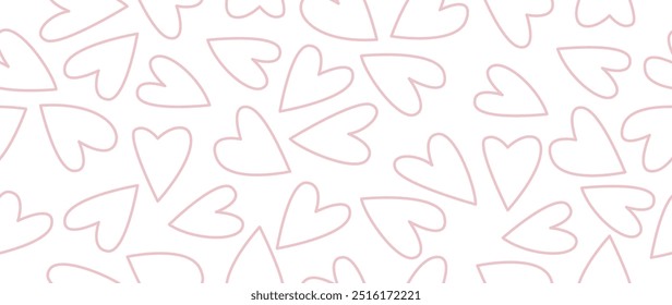 Fundo sem emenda do vetor. Padrão abstrato minimalista de corações. Impressão moderna. Ideal para design têxtil, protetores de tela, capas, cartões, convites e cartazes.