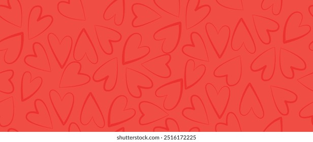 Fundo sem emenda do vetor. Padrão abstrato minimalista de corações. Impressão moderna. Ideal para design têxtil, protetores de tela, capas, cartões, convites e cartazes.