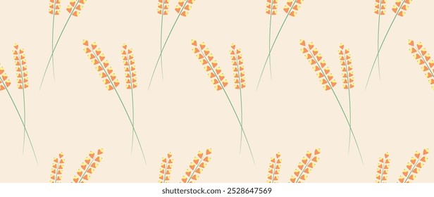 Vector seamless background. Minimalistic abstract floral pattern. Modern print on a light background. Ideal for textile design, screensavers, covers, cards, invitations and posters.