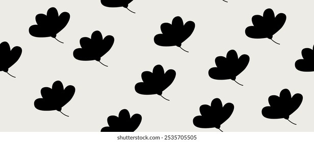 Vector seamless background. Minimalistic abstract leaf pattern. Modern print. Ideal for textile design, screensavers, covers, cards, invitations and posters.