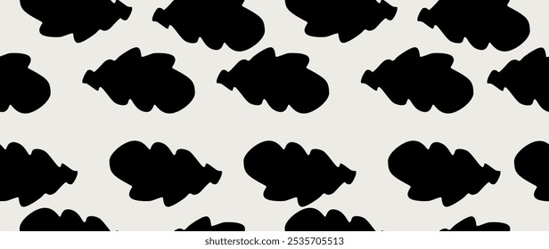 Vector seamless background. Minimalistic abstract leaf pattern. Modern print. Ideal for textile design, screensavers, covers, cards, invitations and posters.