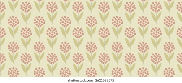 Vector seamless background. Minimalistic abstract floral pattern. Perfect for textile design, screensavers, covers, cards, invitations and posters.