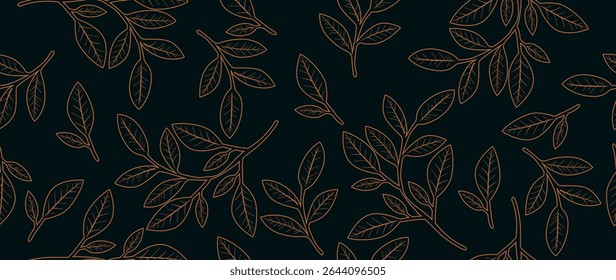 Vector seamless background. Minimalistic abstract leaf pattern. Modern print on light background. Perfect for textile design, screensavers, covers, cards, invitations and posters.