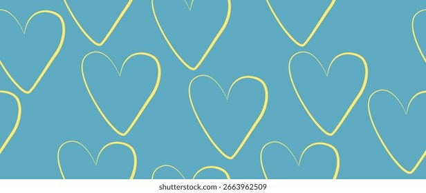 Nahtloser Vektorhintergrund. Minimalistisches abstraktes Muster der Herzen. Moderner Druck. Perfekt für Textildesign, Bildschirmschoner, Cover, Karten, Einladungen und Poster.