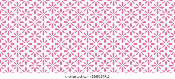 Vector seamless background. Minimalistic abstract floral pattern. Modern colorful print on light background. Perfect for textile design, screensavers, covers, cards, invitations and posters.