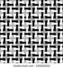 Vector seamless background. Modern stylish texture of interlocking squares. Repetition of the geometric grid. Simple graphic design. Fashionable hipster sacred geometry.