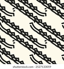 Vector seamless background. Modern, stylish texture. Repeating geometric tiles with a diagonal zigzag