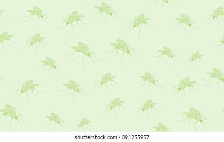 Vector seamless background of mosquitoes. Chaotic mosquitoes