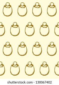 Vector seamless background with newborn chicken