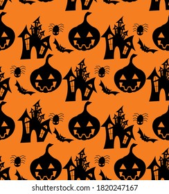 vector seamless background on 
 Halloween party 10