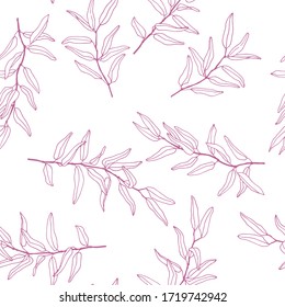 Vector seamless background ornament leaf pattern